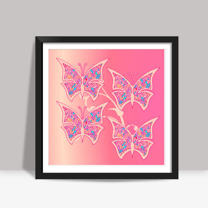 Butterflies Zenscrawl Square Art Prints