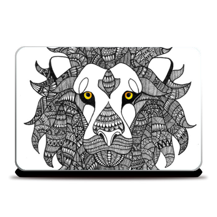 Intricate Lion Laptop Skins