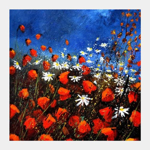 PosterGully Specials, red poppies 4571 Square Art Prints