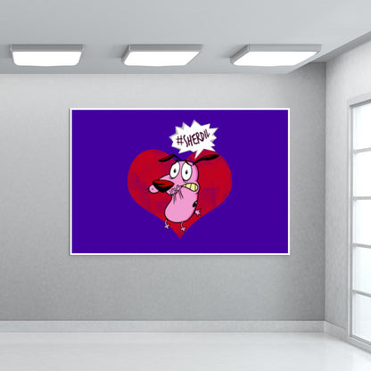 SherDil | Courage The Cowardly Dog Wall Art