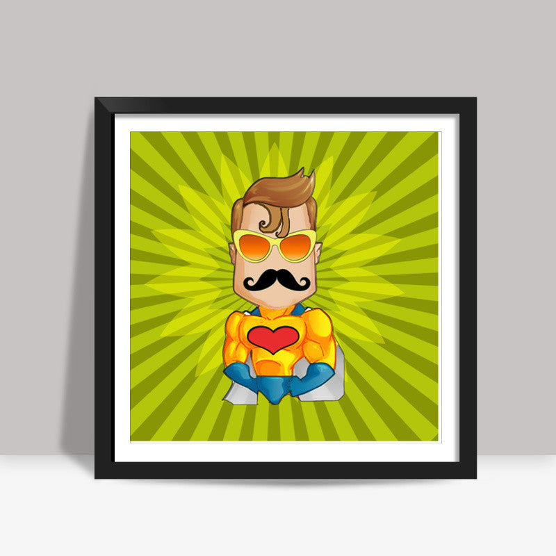 Modern Super Hero Square Art Prints