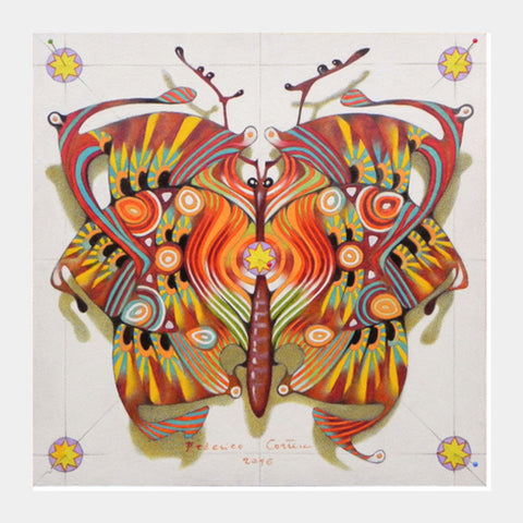 Tribal Butterfly Square Art Prints PosterGully Specials