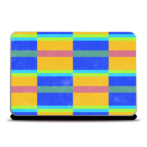 Evermore | Yellow Blue | Geometric Pattern Laptop Skins
