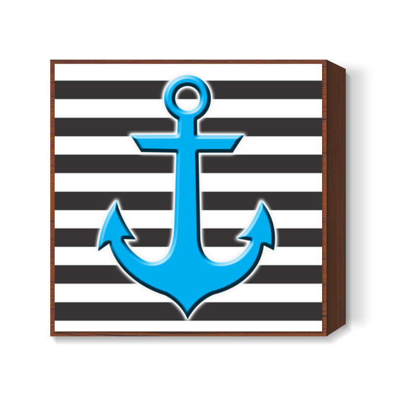 Stripes Anchor Square Art Prints