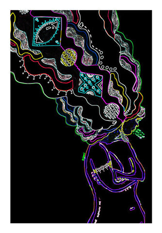 Cloudy Head (neon Sign) Art PosterGully Specials