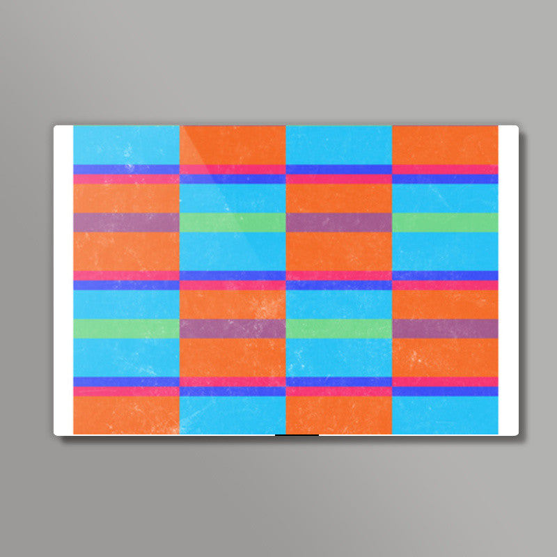 Evermore | Orange Cyan | Geometric Pattern Wall Art