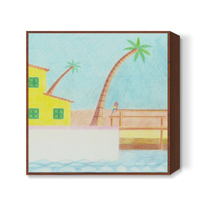 Dreamy Lake Square Art Prints