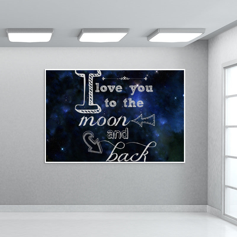 Moon and back Wall Art