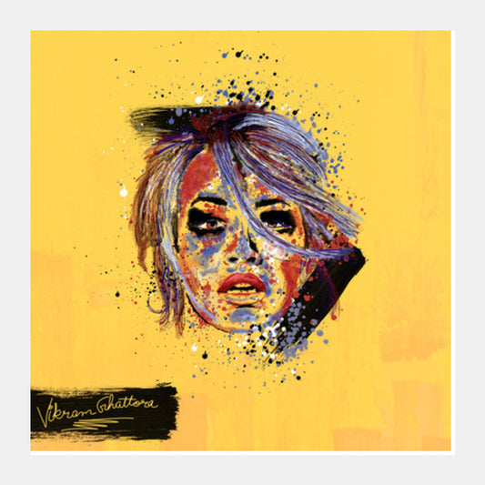 Square Art Prints, Rita Ora Painting Square Art Prints