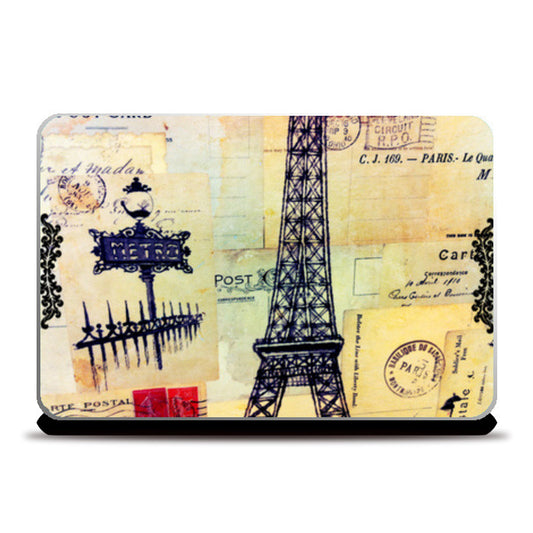 paris postcard laptop skin Laptop Skins