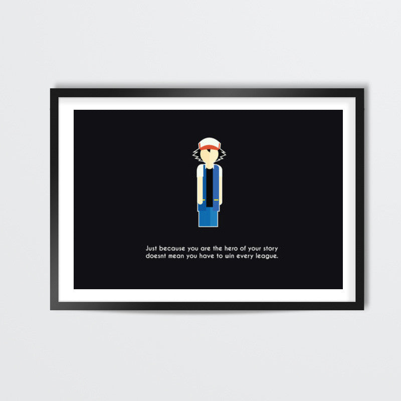 ash ketchum minimalist pokemon go Wall Art