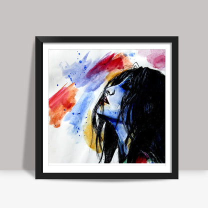 THE ARDENT DEW | WOMAN PAINTING Square Art Prints