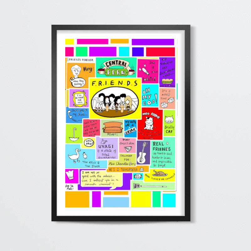 F.R.I.E.N.D.S Doodle Wall Art