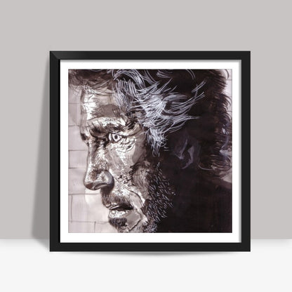 Music star Roger Waters of Pink Floyd fame is dedicated to music Square Art Prints