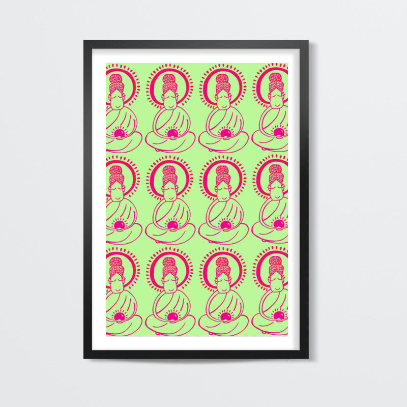 Buddha_Lime Green Wall Art