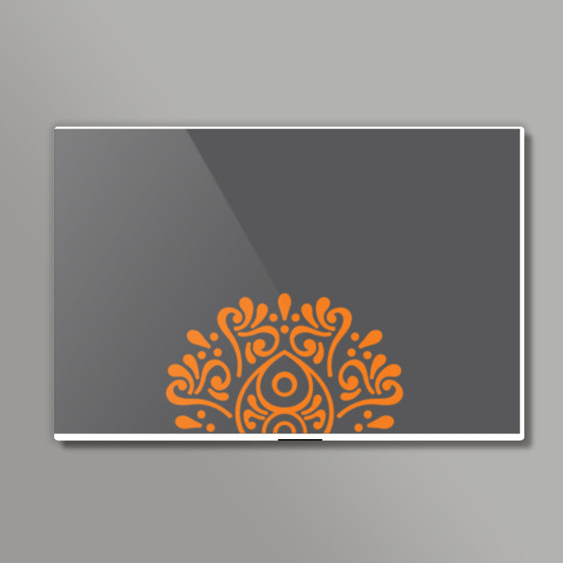 Orange mandala Wall Art