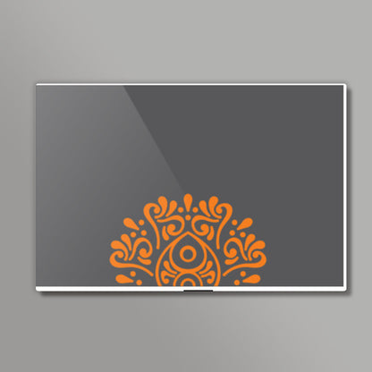 Orange mandala Wall Art