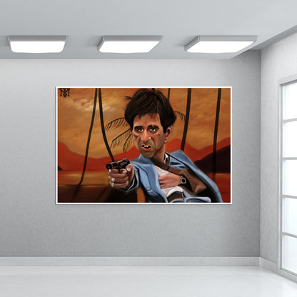 Scar Face | Tony Montana | Caricature Wall Art