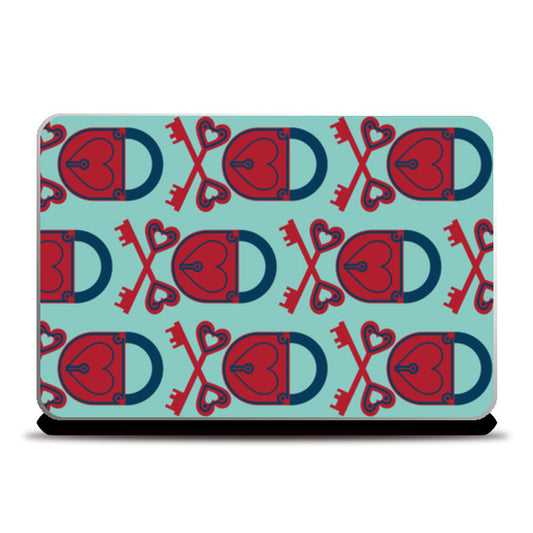 Heart Lock Key Laptop Skins