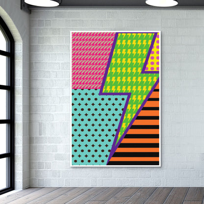 Pop Art Lightning Poster Wall Art