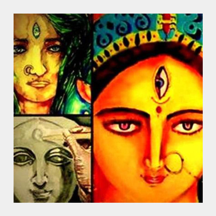 Square Art Prints, DURGA MA Square Art Prints
