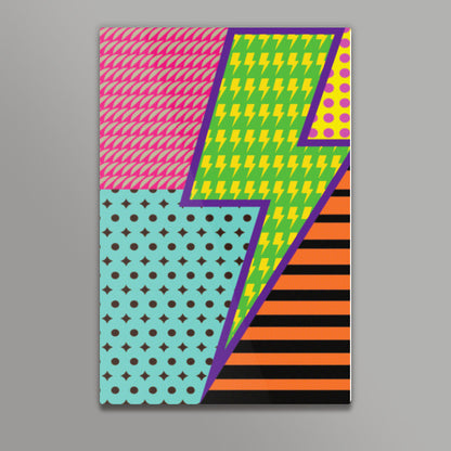 Pop Art Lightning Poster Wall Art