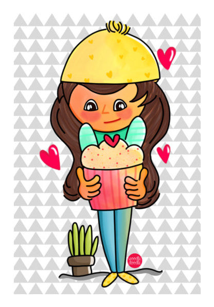 The Cupcake Girl Wall Art