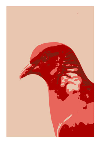 Wall Art, Abstract Pegion Red Wall Art
