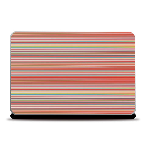 Abstract Horizontal Colorful Thin Stripes Pattern Laptop Skins