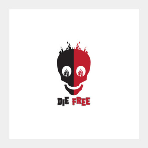 Die Free Horror Skull Square Art Prints PosterGully Specials