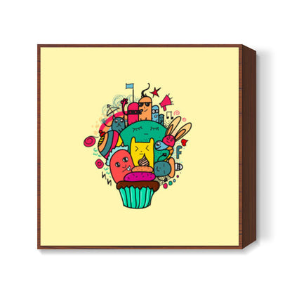 Doodle Square Art Prints