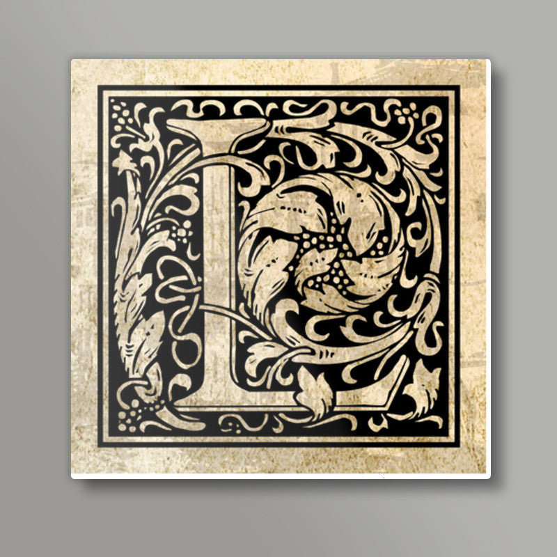 Ornate L Square Art Prints