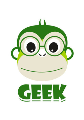 Green Geek Monkey Art PosterGully Specials