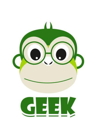 PosterGully Specials, Green Geek Monkey Wall Art