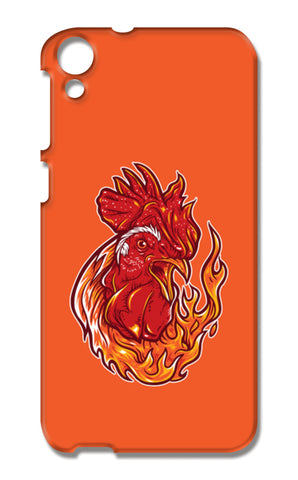 Rooster On Fire HTC Desire 820 Cases