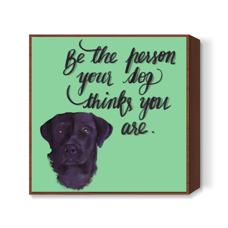 Dog Person Square Art Prints