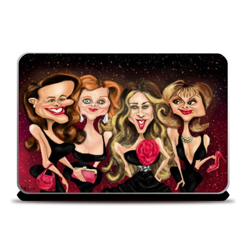 Laptop Skins, Caricature - Sex and the City Cast Laptop Skin | Kaleidostrokes - Leena Swamy, - PosterGully