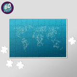Blue & White World Map Jigsaw Puzzles