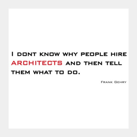Square Art Prints, architecture quote Square Art Prints