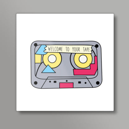 13 reasons why retro tape Square Art Prints