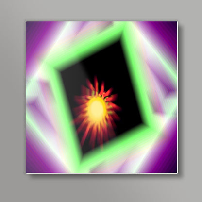 Sun Flames Square Art Prints