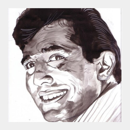 Square Art Prints, Life is a beautiful journey, says Rajesh Khanna Square Art Prints