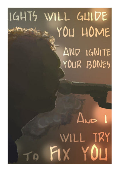 Wall Art, Fix You - Coldplay Wall Art