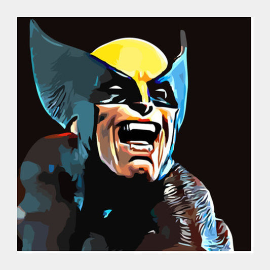 Square Art Prints, Wolverine Square Art Prints