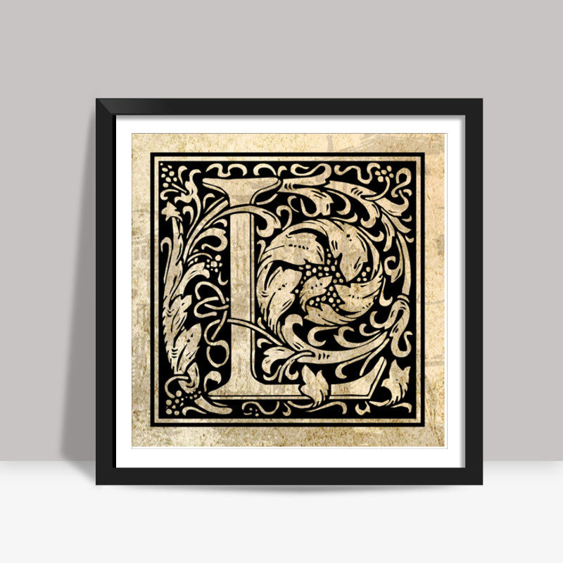 Ornate L Square Art Prints