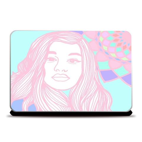 Neon Girl Laptop Skins