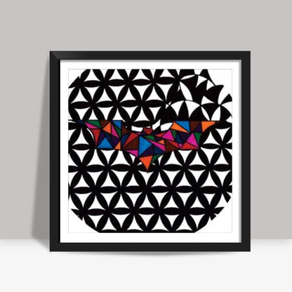 Bordered Floral Batman | Geometric | Triangle