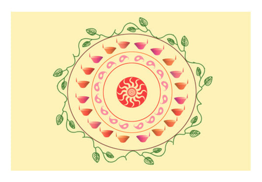 Wall Art, Diya  Wall Art