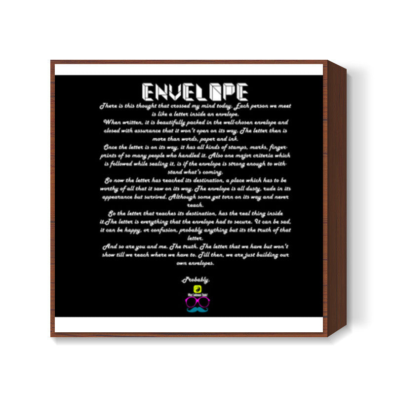 Story of an Envelope Square Art Prints