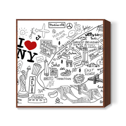 I LOVE NY Square Art Prints